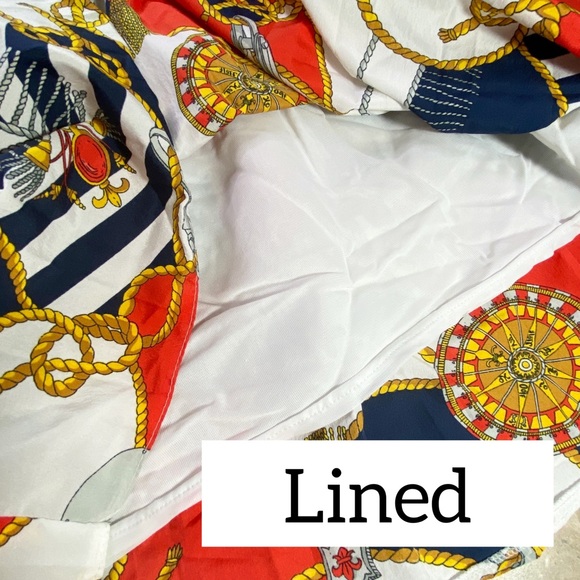 Golden Gate Scarf Print Pleated Midi Skirt 44 - Picture 8 of 12